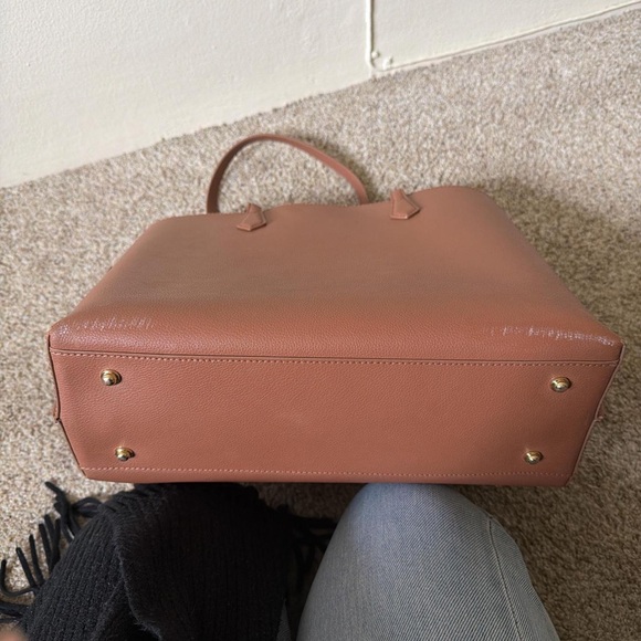 Quince Brown Italian Leather Women's Tote Bag - Picture 5 of 6
